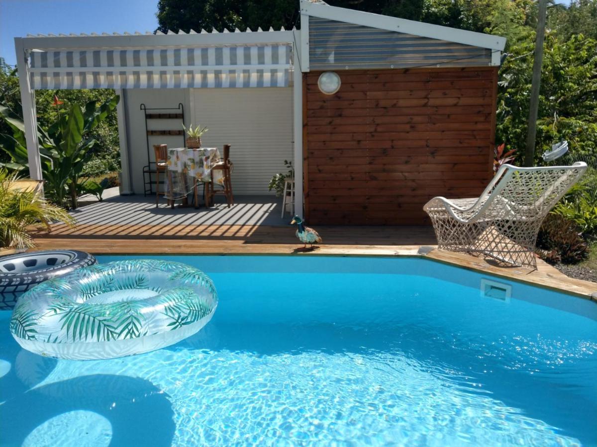 Gite cosy climatisé avec piscine privée Petit-Canal Exterior foto