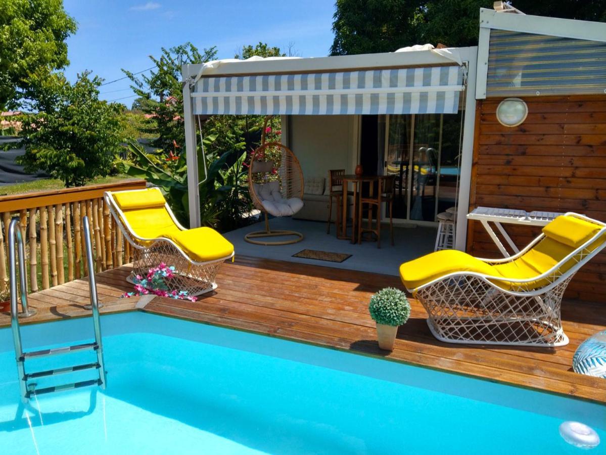 Gite cosy climatisé avec piscine privée Petit-Canal Exterior foto